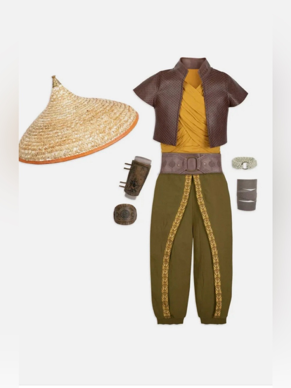 Disney Raya and the Last Dragon Costume Bundle w/ boots, costume 5/6 & Shoe 13/1